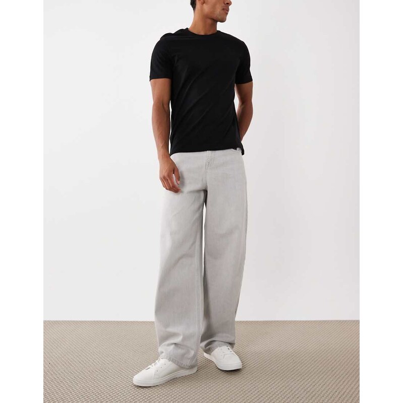 ASOS DESIGN baggy jeans in light grey