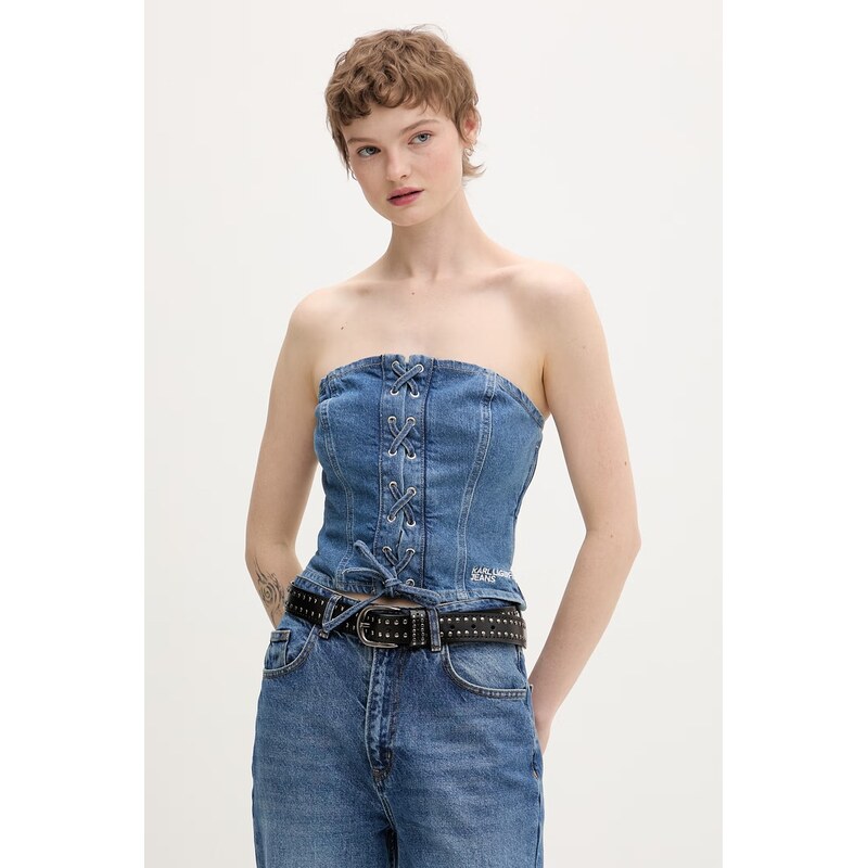 Karl Lagerfeld Jeans korzetová halenka dámská bavlněná