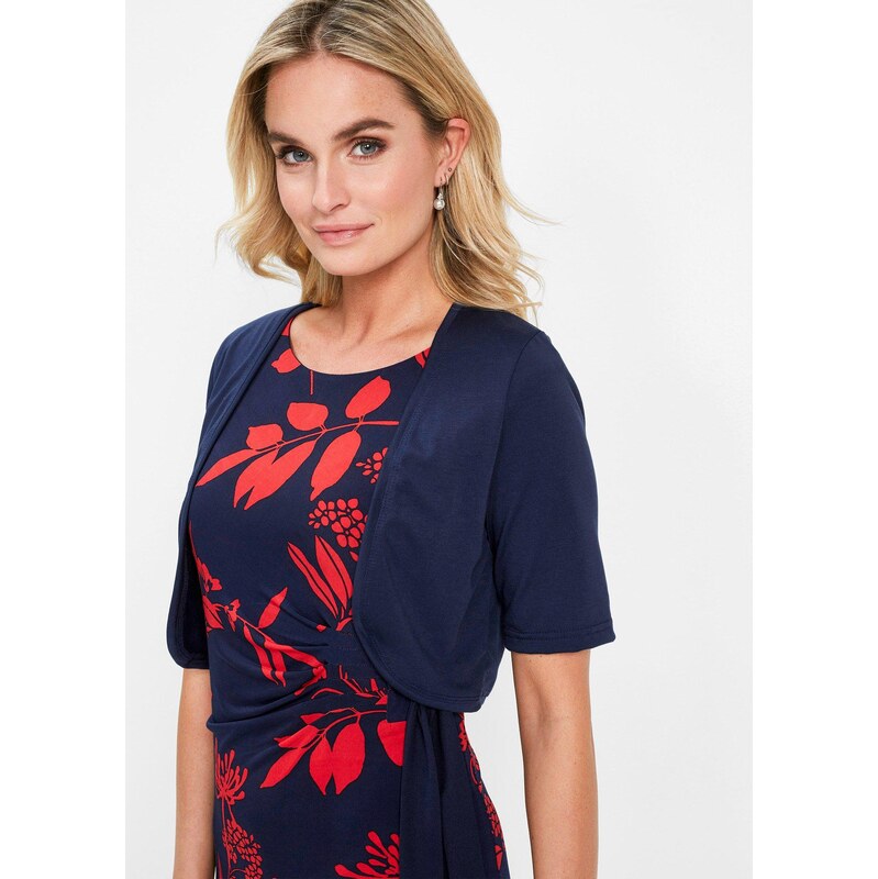 bonprix Úpletové bolero modrá Žena 114713124