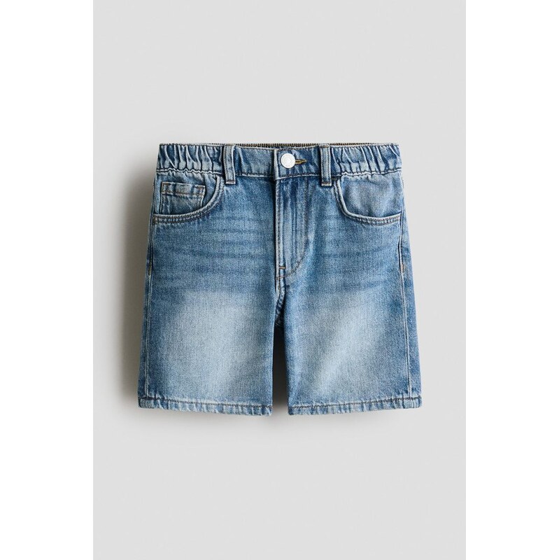 H&M - Džínové šortky Loose Fit - Světlý Denim Blue