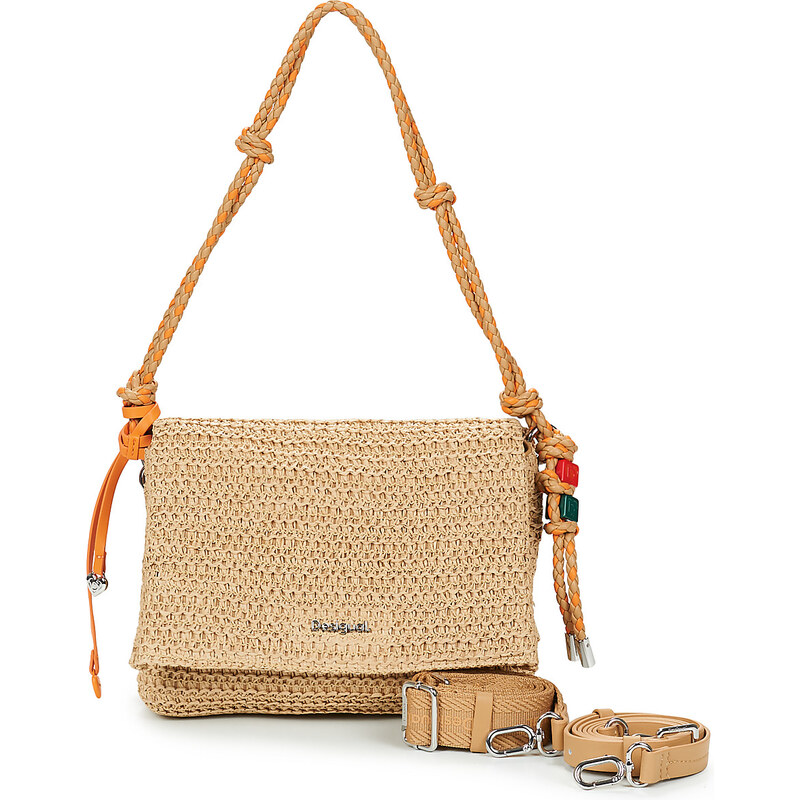 Desigual Kabelky s dlouhým popruhem HALF LOGO RAFFIA VENECIA