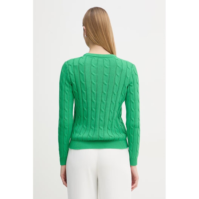 U.S. Polo Assn. svetr dámský bavlněný CREW NECK CABLE