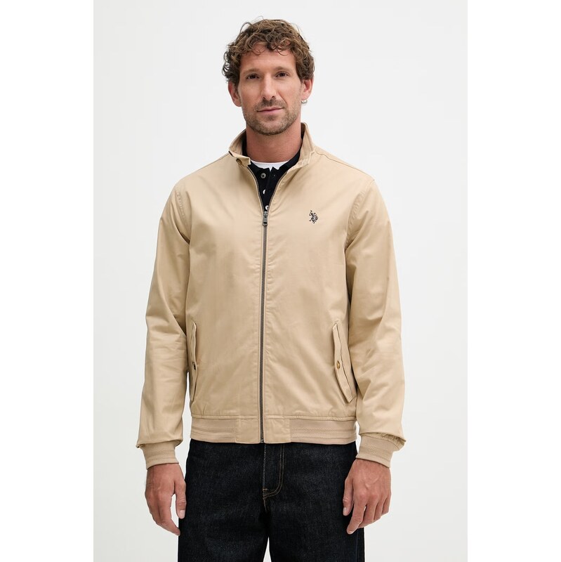 U.S. Polo Assn. pánská přechodová bavlněná bunda Harrington