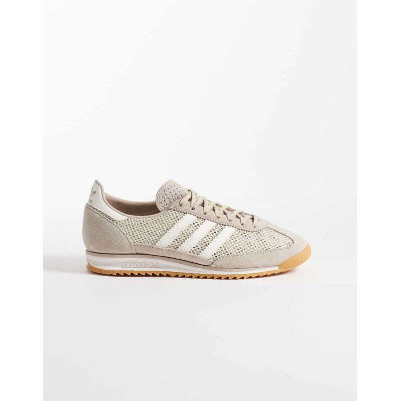 adidas Originals SL 72 woven crochet trainers in light grey