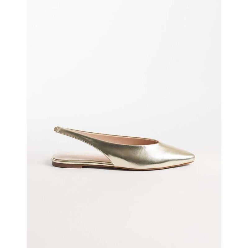 RAID Piella slingback flat shoes in gold 114927597