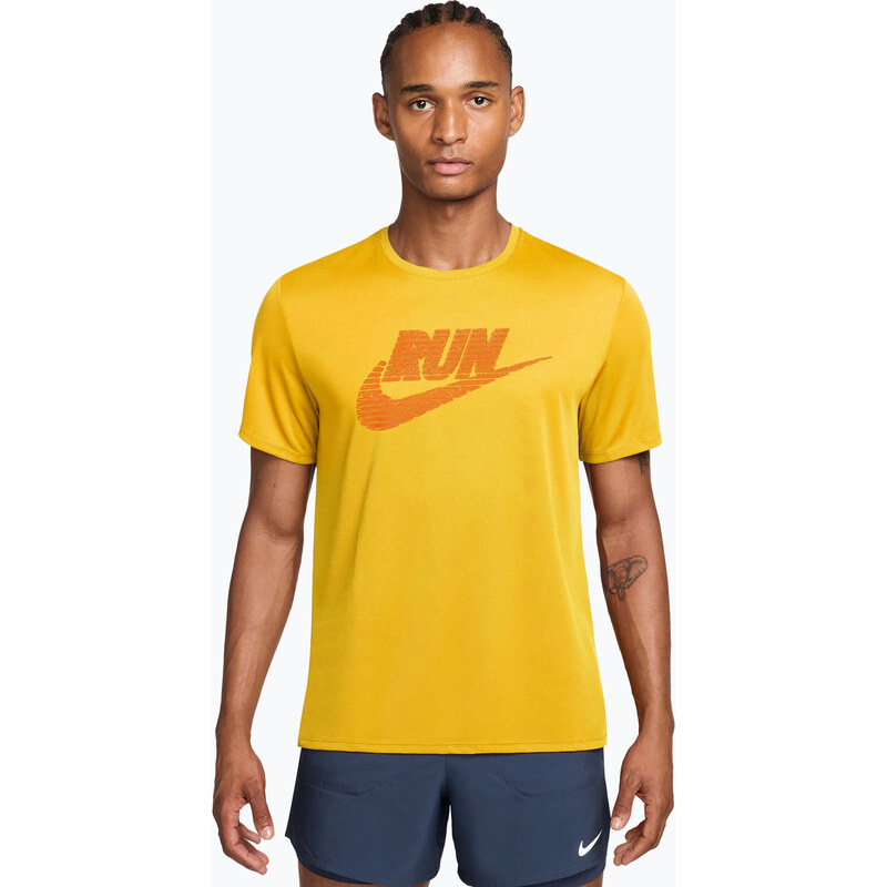 Pánské běžecké tričko Nike Miler Dri-Fit UV laser orange/total