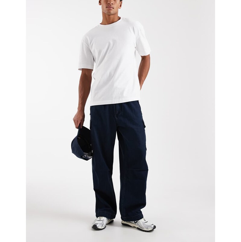 Levis baggy field cargo trousers in indigo-Navy