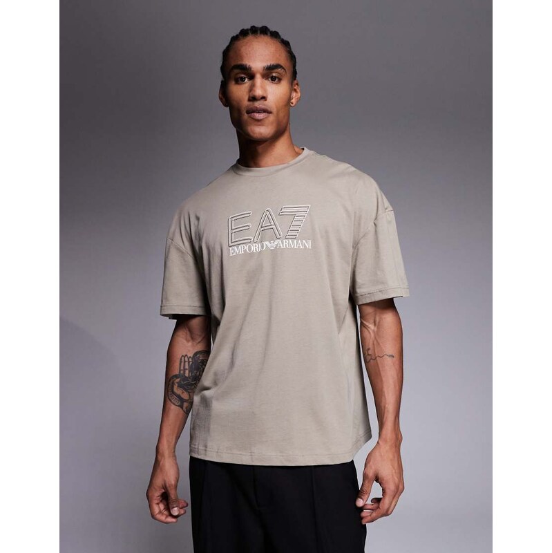 Armani EA7 train visability Relaxed fit t-shirt brown