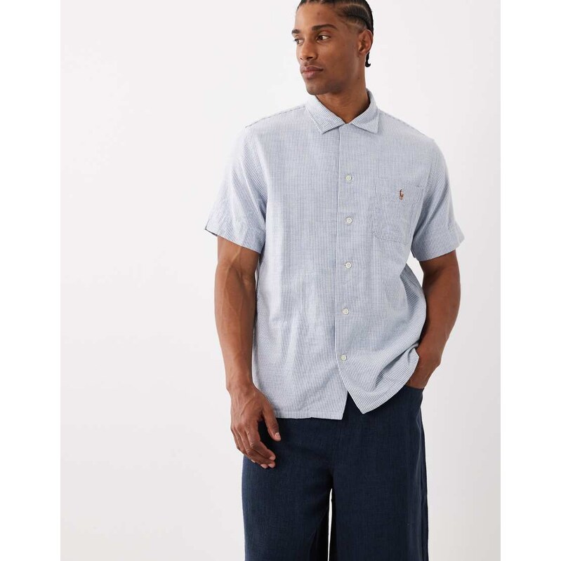Polo Ralph Lauren icon logo short sleeve striped print shirt in