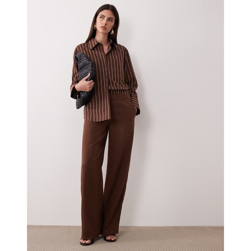 Mango Llama tailored trouser with contrast waistband co-ord in