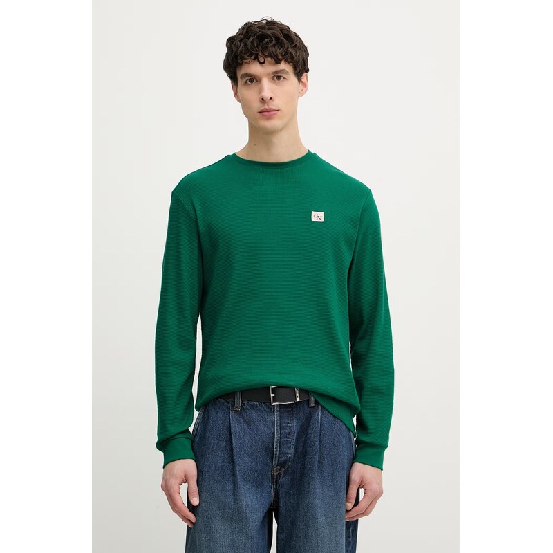 Calvin Klein Jeans tričko s dlouhým rukávem pánské s bavlnou