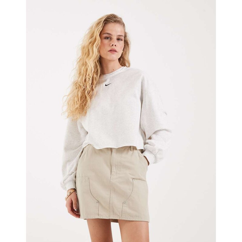 Nike Chill french terry sweatshirt in heather grey