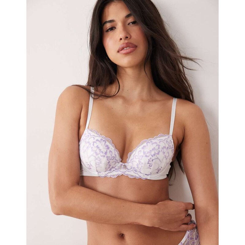 Ann Summers Sexy Lace Padded Plunge bra in Lilac-Purple 114725996