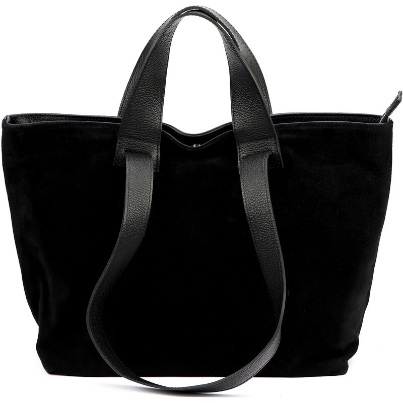 Kožená shopper bag kabelka Luka 25-077 černá 114723699