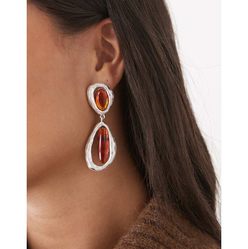 Susmies Susmies Kensington statement drop stud earring with resin 114727838