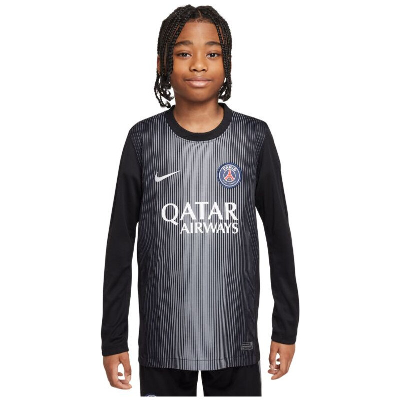 Nike PSG Goalkeeper Stadium dětské tričko 2025/26 černá HJ5267