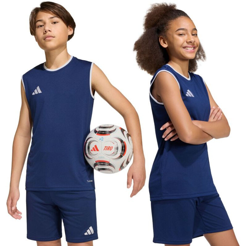 Adidas Entrada 26 dětské tričko bez rukávů tmavě modré KB3936