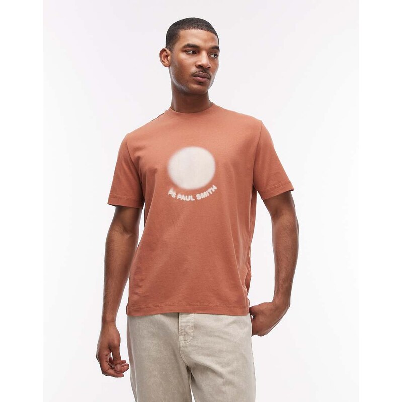 PS Paul Smith sun graphic casual fit t-shirt in burnt orange