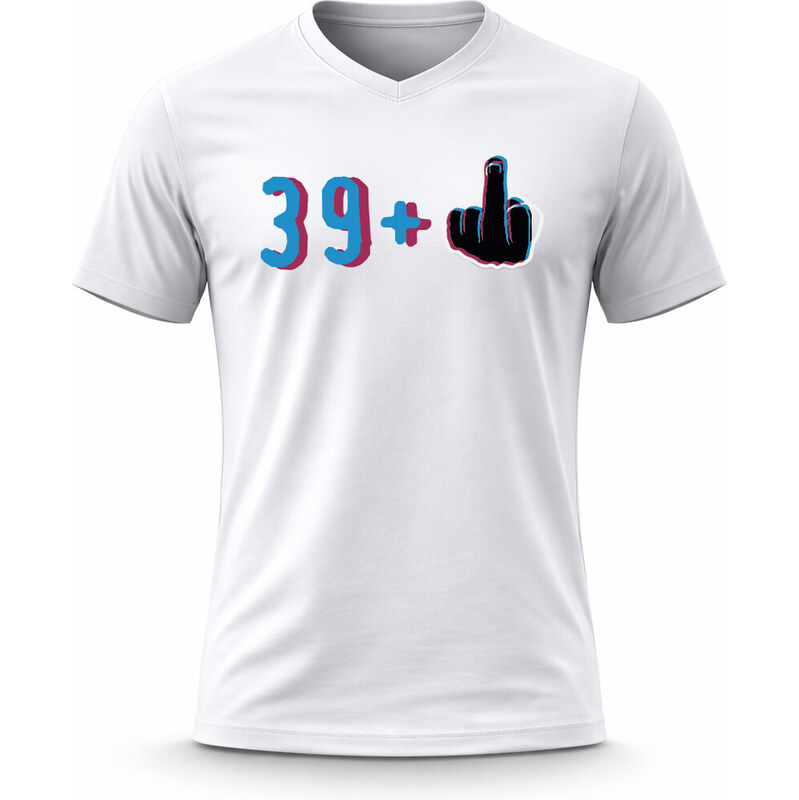 Giftela Pánské bavlněné tričko s potiskem - 39+1 - bílé
