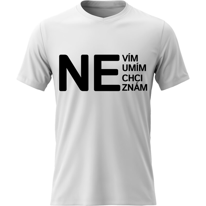 Giftela Dámské bavlněné tričko s potiskem - NE - bílé 114724522