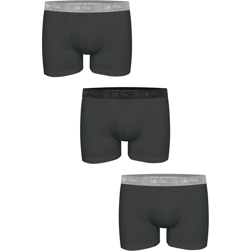 Pánské boxerky John Frank JF3BBLK02 3Pack