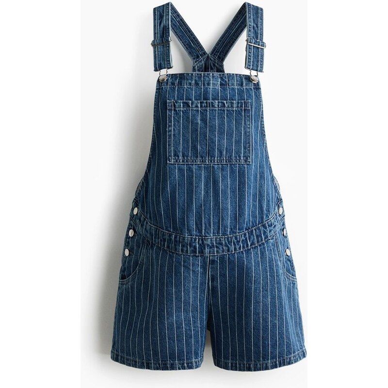H&M - MAMA Šortkys laclem - Denim Blue/Úzký Proužek