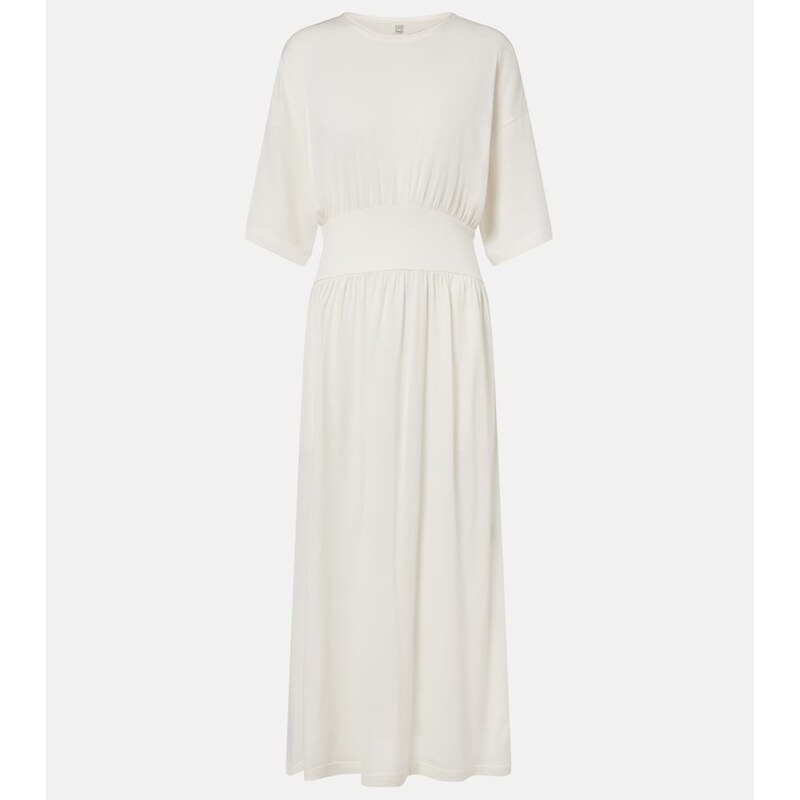 Toteme Cotton and silk jersey midi dress