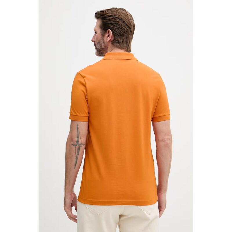 BOSS Orange polo pánské bavlněné s elastanem Passenger
