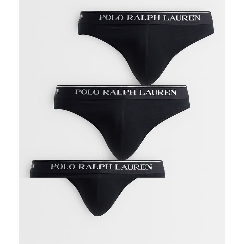 Polo Ralph Lauren 3 pack low rise briefs in black-Multi