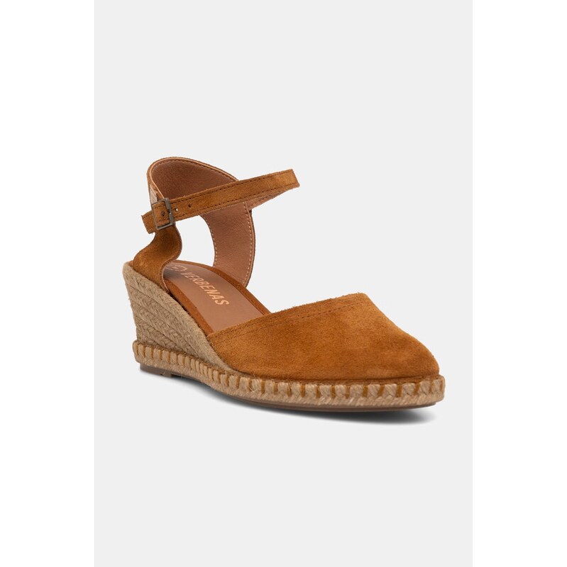 Verbenas espadrily na klínku dámské semišové MALENA SERRAJE/TAN 114756560