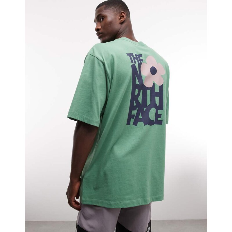The North Face Flower backprint t-shirt in green