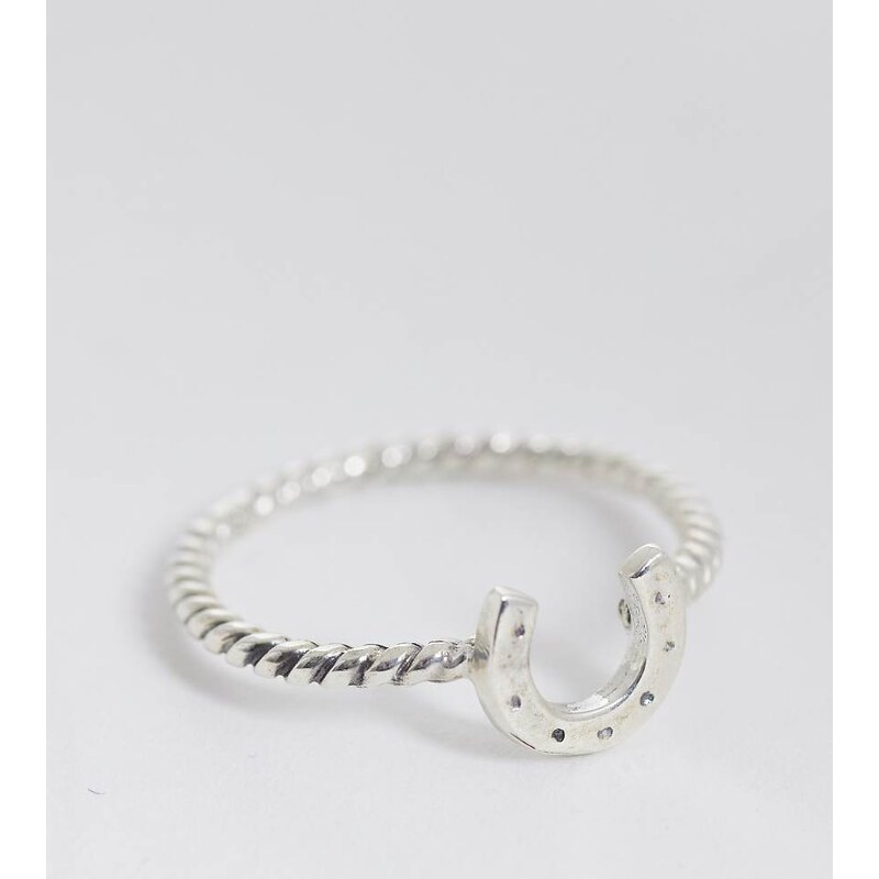 Kingsley Ryan horseshoe twist ring in sterling silver 114956477