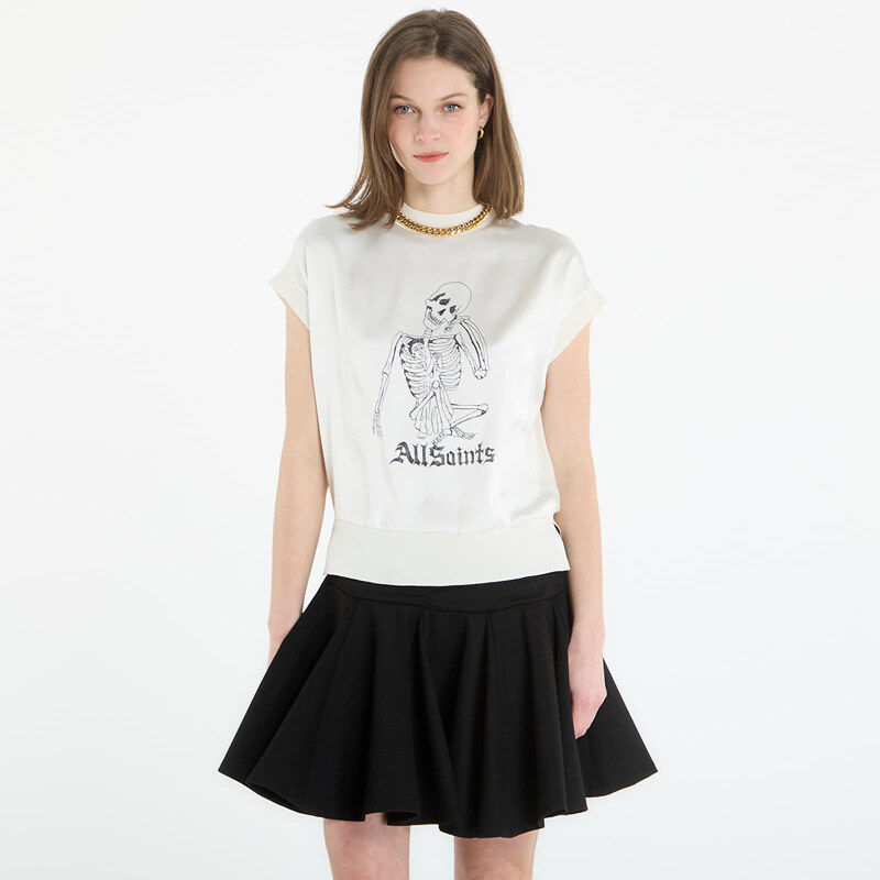 Tričko AllSaints Terra Knit Tee Chalk White M 114730484