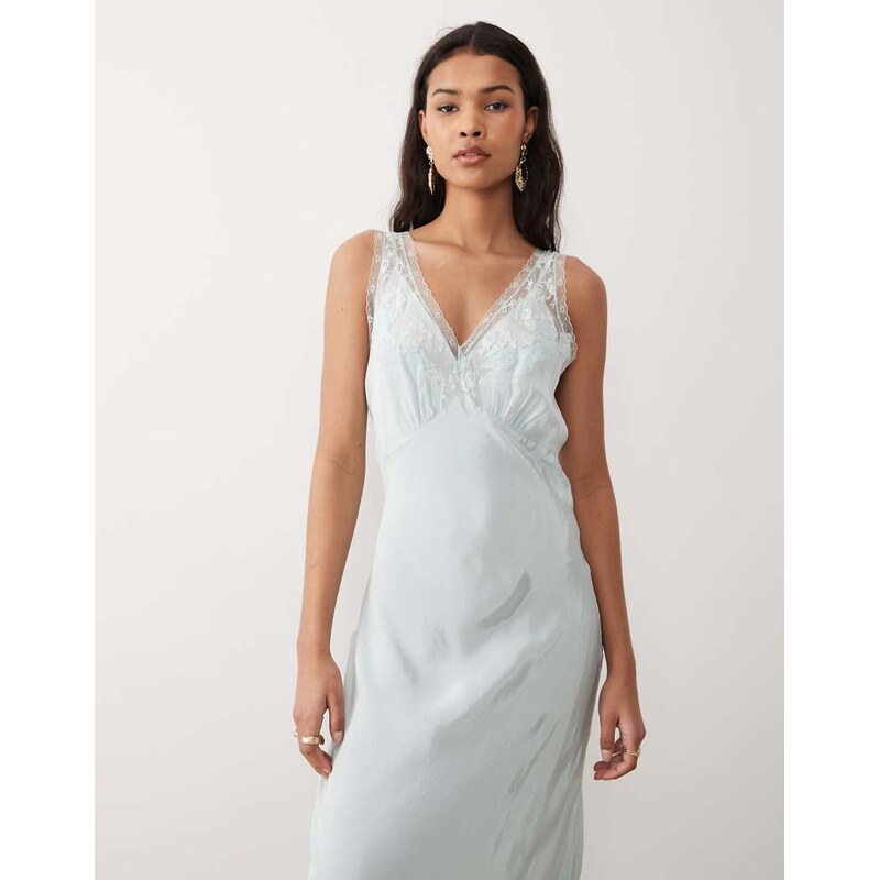 Nobodys Child Lenora satin sleeveless lace trim and embroidered