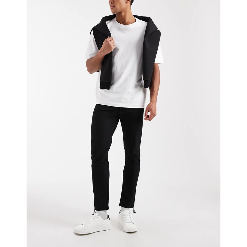 CAPO premium technical nylon slim trousers in black