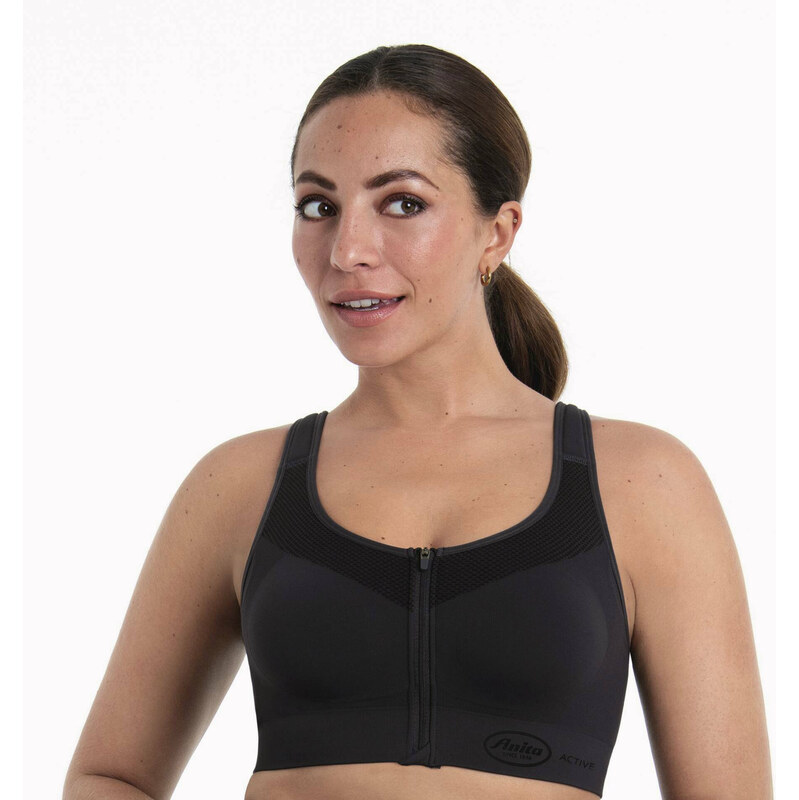 EasyMove Zip sportovní top moldovaný,přední zapínání 5511 carbon