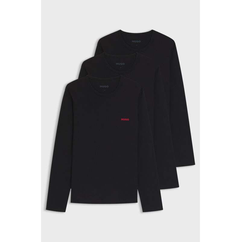Hugo Bodywear pánská souprava triček LS-SHIRT NERO (50492631-001