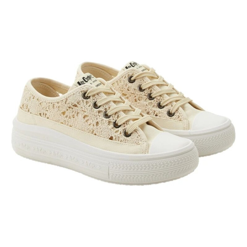 Lee Cooper dámské sportovní boty beige platform lace-up dámské 114734344