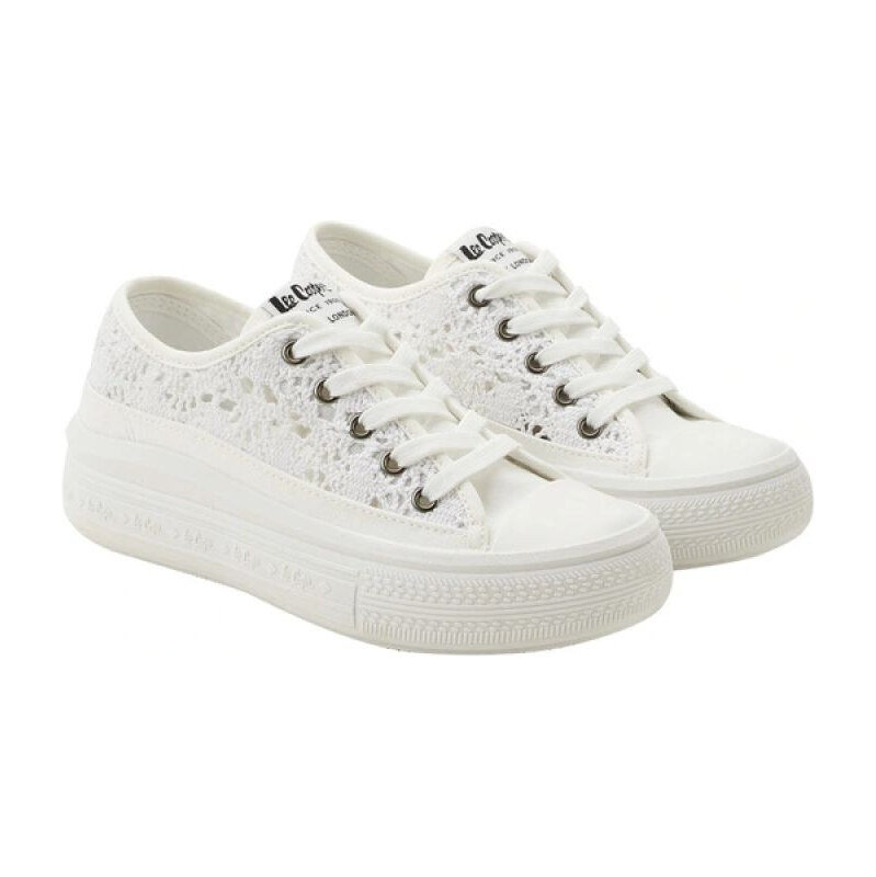 Lee Cooper dámské sportovní boty white platform lace-up dámské