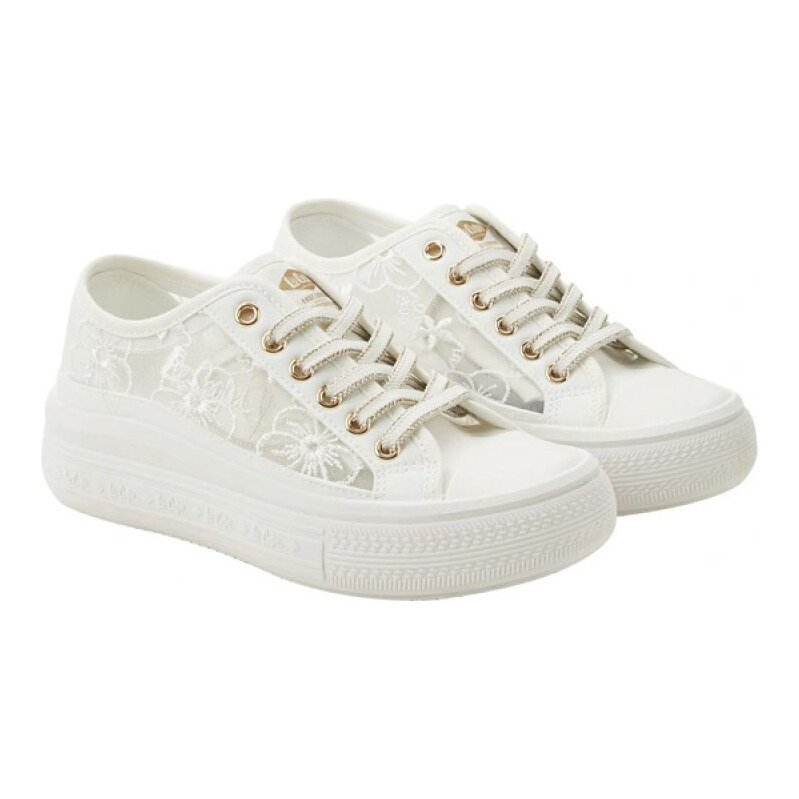 Lee Cooper dámské sportovní boty white platform lace-up dámské