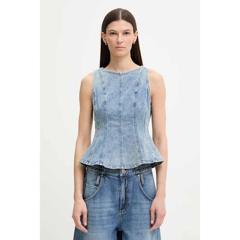 Levi's halenka dámská džínová PEPLUM SEAMED DENIM