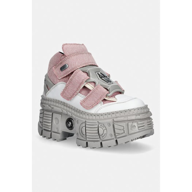 New Rock kotníkové boty dámské VEGAN BLANCO ,ECOBAR ROSA, TANK CASCO P 114861654