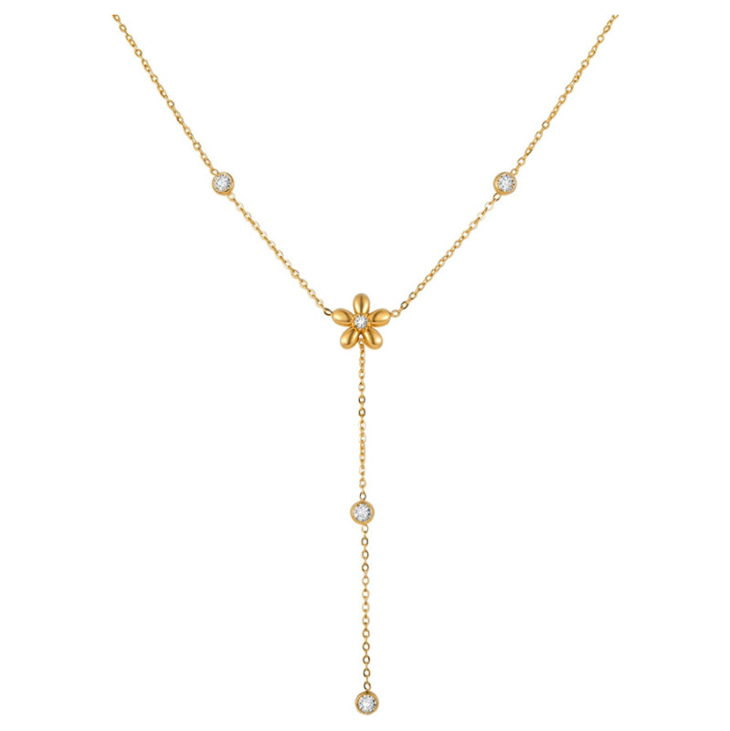 Victoria Filippi Stainless Steel Náhrdelník s květinovým motivem Fleur 114735358