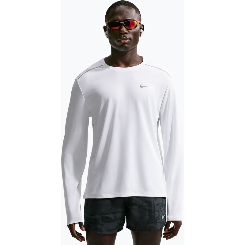 Pánské běžecké tričko Longsleeve Nike Miler Dri-Fit UV white