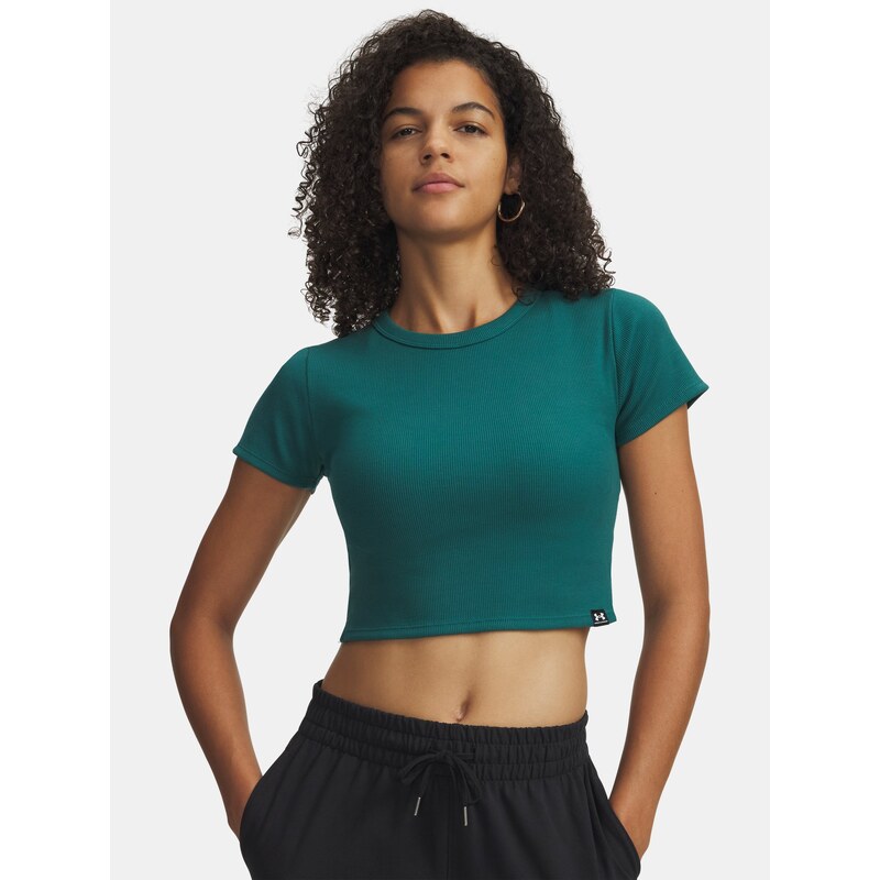 Triko Under Armour Rival Rib Baby Tee Wmn Green