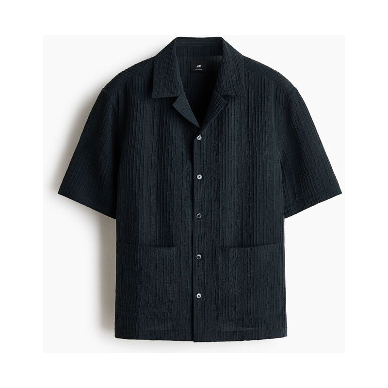 H&M - Košiles rozhalenkou Relaxed Fit - Černá