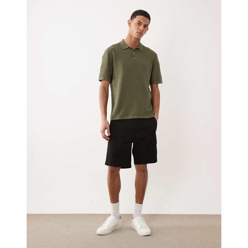 Jack & Jones regular fit chino shorts in black