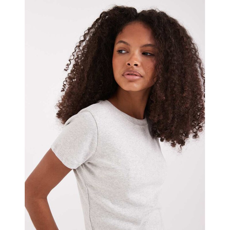 Hollister short sleeve baby tee in grey marl