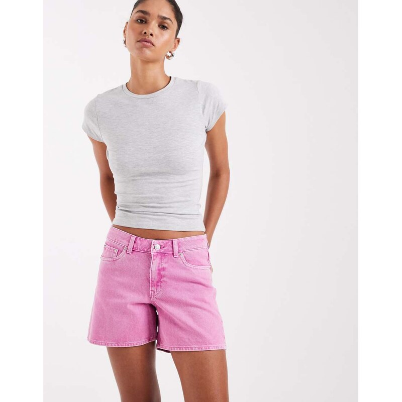JJXX Seville loose denim shorts in pink 115523414