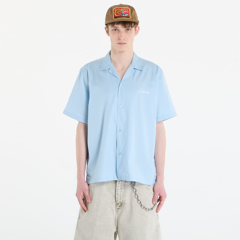 Košile Carhartt WIP S/S Delray Shirt UNISEX Icaria/ White M